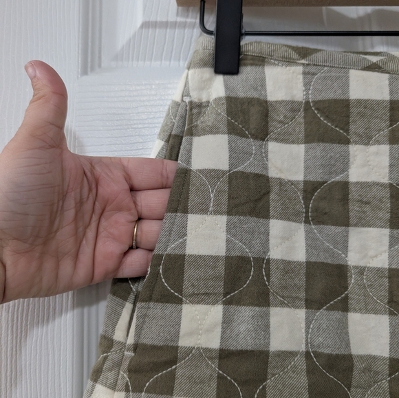 NWT, Madewell, Women's‎ 00 Quilted Flannel Mini Skirt, Gingham Check - Picture 5 of 7